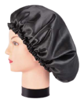 Black Satin Anti Frizz Hat