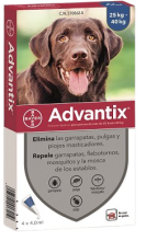 Advantix Solucion Spot-on para perros de más de 25 hasta 40 kg 4 Pipetas